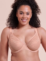 Curvy Kate Nude Smoothie Lace Moulded Balcony Bra - Image 1 of 7