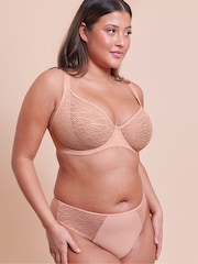 Curvy Kate Nude Smoothie Lace Moulded Balcony Bra - Image 6 of 7