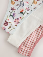 Rosa/crema - Pack de 7 braguitas de algodón y encaje - Imagen 10 de 10
