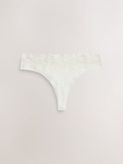 Rosa/crema - Pack de 7 braguitas de algodón y encaje - Imagen 4 de 10