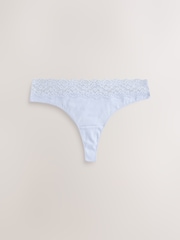 Rosa/crema - Pack de 7 braguitas de algodón y encaje - Imagen 5 de 10
