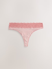 Rosa/crema - Pack de 7 braguitas de algodón y encaje - Imagen 6 de 10