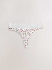Rosa/crema - Pack de 7 braguitas de algodón y encaje - Imagen 8 de 10