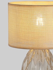 Searchlight Champagne 1 Light Textured Glass Table Lamp - Image 4 of 4