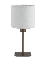 Searchlight Latte  White 1 Light Table Lamp with Linen Shade - Image 3 of 5