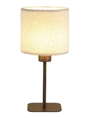 Searchlight Latte  White 1 Light Table Lamp with Linen Shade - Image 4 of 5