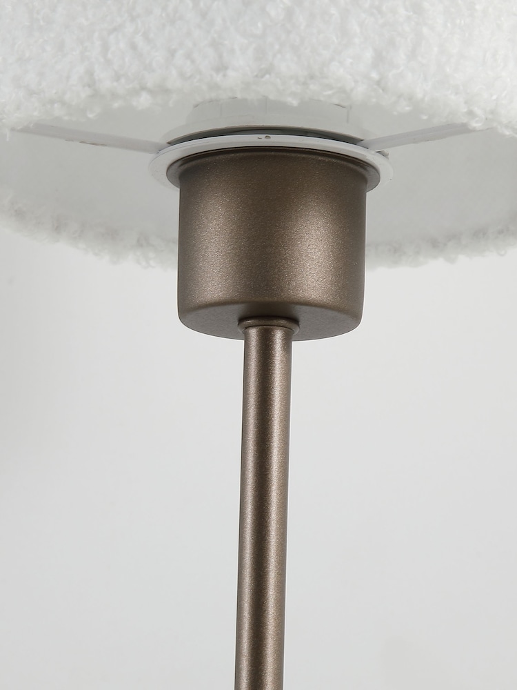 Searchlight Latte  White 1 Light Table Lamp with Linen Shade - Image 5 of 5