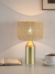 Searchlight Gold 1 Light Metal Table Lamp - Image 1 of 4