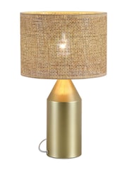 Searchlight Gold 1 Light Metal Table Lamp - Image 3 of 4