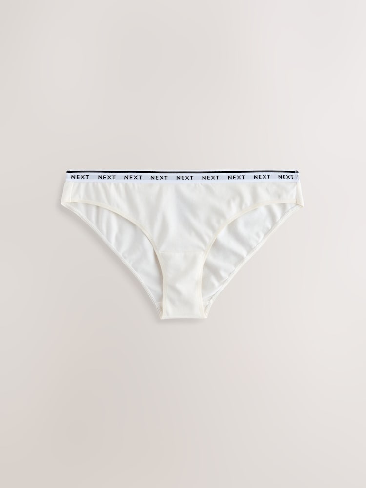 Berry Pink High Leg Cotton Logo Knickers 7 Pack - Image 2 of 10 Berry Pink High Leg Cotton Logo Knickers 7 Pack - Image 2 of 10