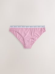Berry Pink High Leg Cotton Logo Knickers 7 Pack - Image 3 of 10