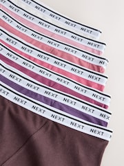 Berry Pink Boyshort Cotton Logo Knickers 7 Pack - Image 10 of 10