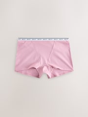 Berry Pink Boyshort Cotton Logo Knickers 7 Pack - Image 2 of 10