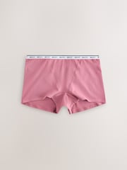 Berry Pink Boyshort Cotton Logo Knickers 7 Pack - Image 3 of 10