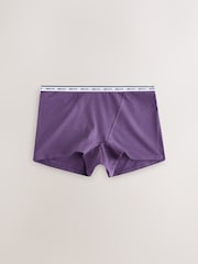 Berry Pink Boyshort Cotton Logo Knickers 7 Pack - Image 5 of 10