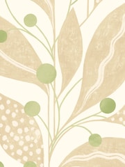 Ohpopsi Matchstick Berry Dot Soft Sage A4 Wallpaper Sample - Image 1 of 1