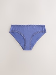 Dungi bleumarin - set de 4 Pachet din bumbac și Dantelă Șosete scurte - Imaginea 3 din 7