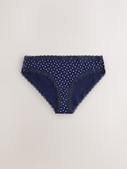 Dungi bleumarin - set de 4 Pachet din bumbac și Dantelă Șosete scurte - Imaginea 5 din 7