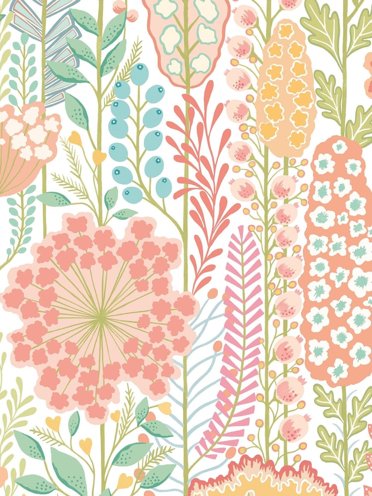 Ohpopsi Apricot Mix Seedheads Apricot Mix A4 Wallpaper Sample - Image 1 of 1