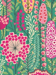 Ohpopsi Emerald  Rose Seedheads Apricot Mix A4 Wallpaper Sample - Image 1 of 1