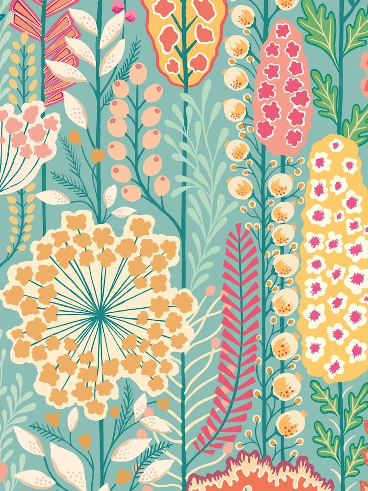 Ohpopsi Spearmint Seedheads Apricot Mix A4 Wallpaper Sample - Image 1 of 1