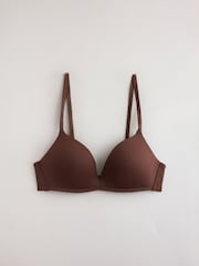 Chocolate/Pink/Cream Non Wired Push Up A-E Ultimate Comfort Smoothing T-Shirt Bras 3 Pack - Image 8 of 10