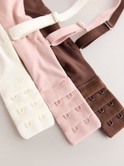 Chocolate/Pink/Cream Non Wired Push Up A-E Ultimate Comfort Smoothing T-Shirt Bras 3 Pack - Image 9 of 10