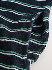 Navy Stripe Towelling Polo Mini Dress - Image 4 of 4