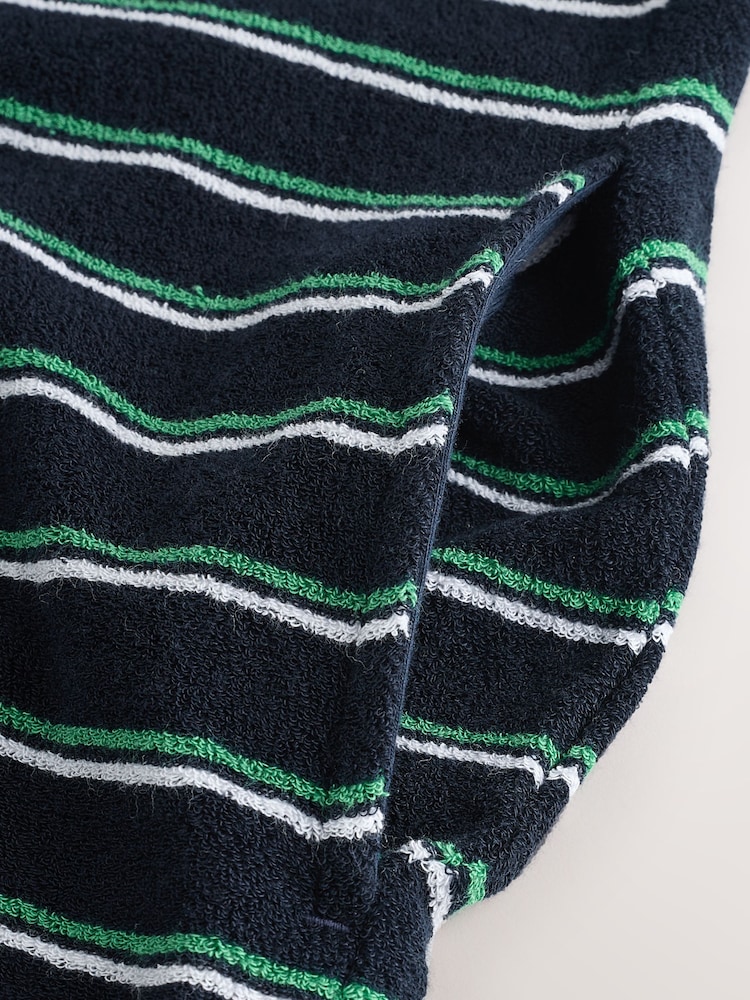 Navy Stripe Towelling Polo Mini Dress - Image 4 of 4 Navy Stripe Towelling Polo Mini Dress - Image 4 of 4