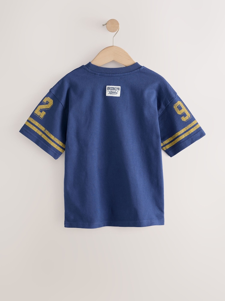 Blue Washed 92 Short Sleeve Graphic T-Shirt (3-16yrs) - Image 2 of 4
