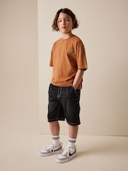 Rust Brown Washed Chest Embroidery T-Shirt (3-16yrs) - Image 2 of 8