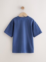 Blue Washed Chest Embroidery T-Shirt (3-16yrs) - Image 2 of 4