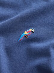 Blue Washed Chest Embroidery T-Shirt (3-16yrs) - Image 3 of 4