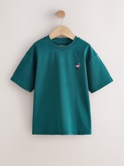 Green Washed Chest Embroidery T-Shirt (3-16yrs) - Image 1 of 4