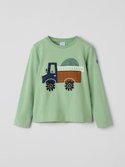Polarn O. Pyret Green Printed Top - Image 1 of 2