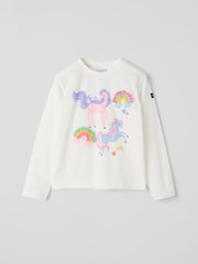 Polarn O. Pyret White Printed Top - Image 1 of 3