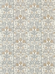 Morris & Co Mineral Blue Linen Oak  Blossom Unfinished Works A4 Wallpaper Sample - Image 1 of 1