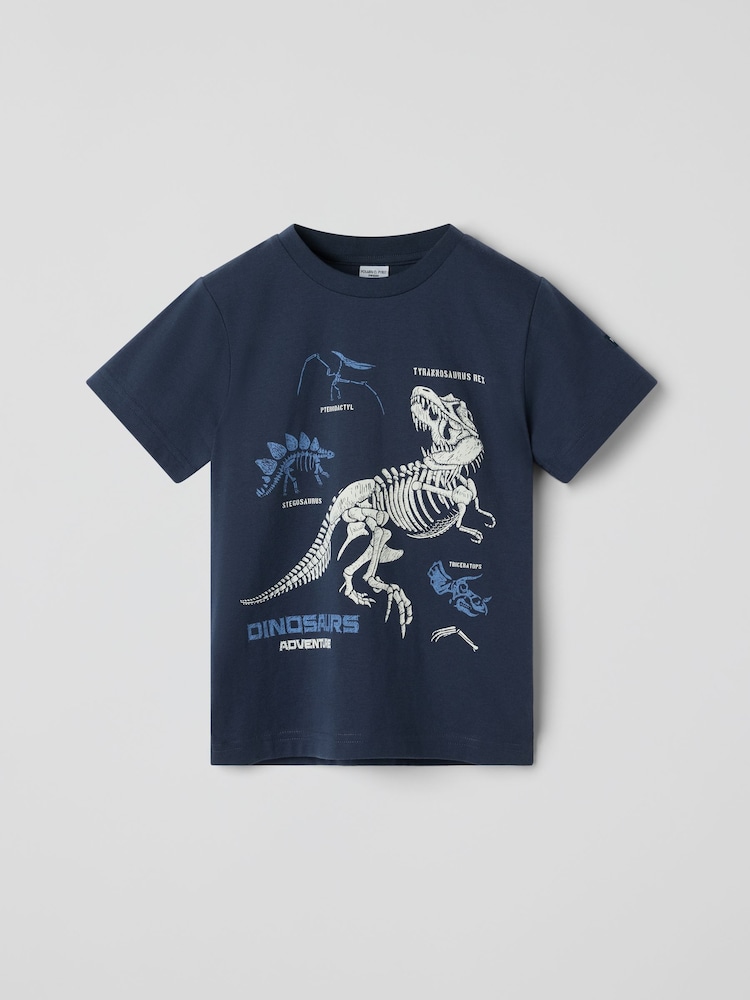 Polarn O. Pyret Dinosaur Print T-Shirt - Imaginea 1 din 3