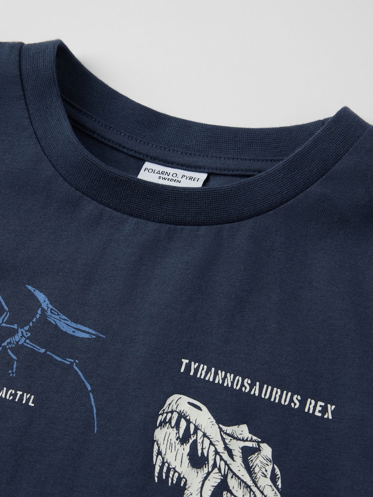 Polarn O. Pyret Dinosaur Print T-Shirt - Imaginea 3 din 3