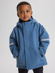 Polarn O. Pyret Blue Waterproof Shell Jacket - Image 1 of 8