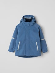 Polarn O. Pyret Blue Waterproof Shell Jacket - Image 4 of 8