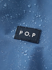 Polarn O. Pyret Blue Waterproof Shell Jacket - Image 8 of 8