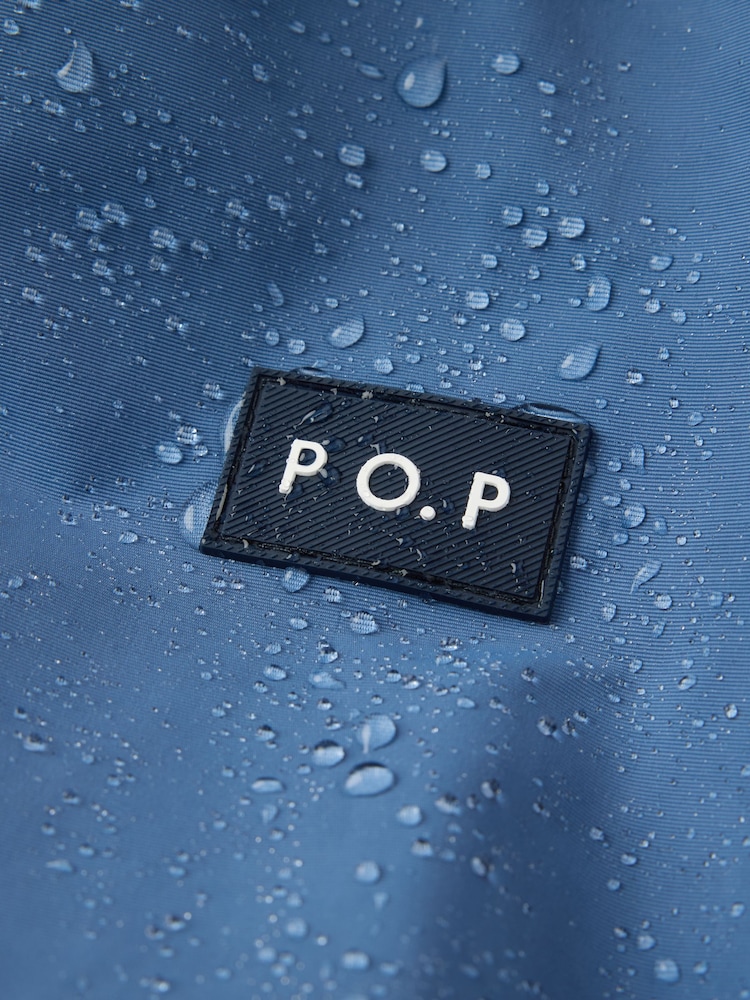 Polarn O. Pyret Blue Waterproof Shell Jacket - Image 8 of 8