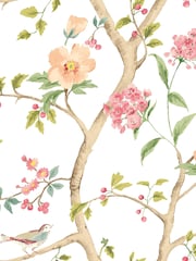 Hoopla Walls Coral Mix Bird Song Coral Mix A4 Wallpaper Sample - Image 1 of 1