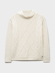 Crew Clothing Company Cotton Roll Neck Cable Knit Jumper - Slika 5 od 5