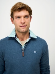 Crew Clothing Company Cotton Half Zip Jumper - Imaginea 4 din 5