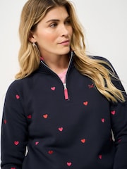 Crew Clothing Company Blue Half Zip Sweatshirt - Image 4 of 5