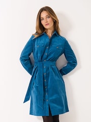 Crew Clothing Company Blue Elsie Cord Dress - Image 3 of 5