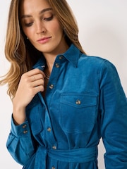 Crew Clothing Company Blue Elsie Cord Dress - Image 4 of 5