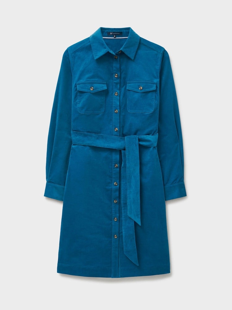 Crew Clothing Company Blue Elsie Cord Dress - Image 5 of 5
